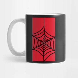 Red and Black Spider Web Mug